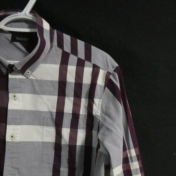 7 DIAMONDS PREMIUM | medium | Plaid Button-Up Closure Casual Shirt W/ Pocket - Picture 5 of 15
